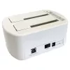 LC Power LC-DOCK-U3-VI - docking station para HDD / SSD - 2.5, 3.5 (6,4 cm, 8,9 cm) - 2 canais - SATA - USB 3,2 (Gen 2x1) - branco, casca de ovo (LC-DOCK-