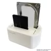 LC Power LC-DOCK-U3-VI - docking station para HDD / SSD - 2.5, 3.5 (6,4 cm, 8,9 cm) - 2 canais - SATA - USB 3,2 (Gen 2x1) - branco, casca de ovo (LC-DOCK-