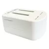 LC Power LC-DOCK-U3-VI - docking station para HDD / SSD - 2.5, 3.5 (6,4 cm, 8,9 cm) - 2 canais - SATA - USB 3,2 (Gen 2x1) - branco, casca de ovo (LC-DOCK-