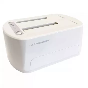 LC Power LC-DOCK-U3-VI - docking station para HDD / SSD - 2.5, 3.5 (6,4 cm, 8,9 cm) - 2 canais - SATA - USB 3,2 (Gen 2x1) - branco, casca de ovo (LC-DOCK-