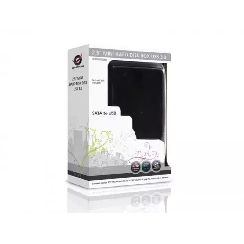 Caixa para disco rígido Conceptronic CHD2MUSB3B Mini USB 3.0