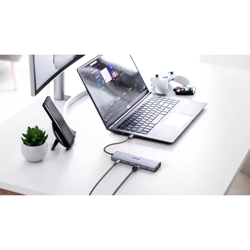 Ugreen Revodok hub USB-C 10-em-1 UGREEN 15601 10 portas 4K HDMI