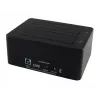 LC Power LC-DOCK-U3-HUB - docking station para HDD com indicador de rede, hub USB de 3 portas, interruptor on/off, função de clonagem baías: 2 - 2.5 / 3.5 partilhadas