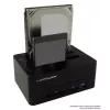 LC Power LC-DOCK-U3-CR - docking station para HDD com indicador de rede, interruptor on/off, função de clonagem baías: 2 - 2.5 / 3.5 partilhadas (6,4 cm/8,9 cm