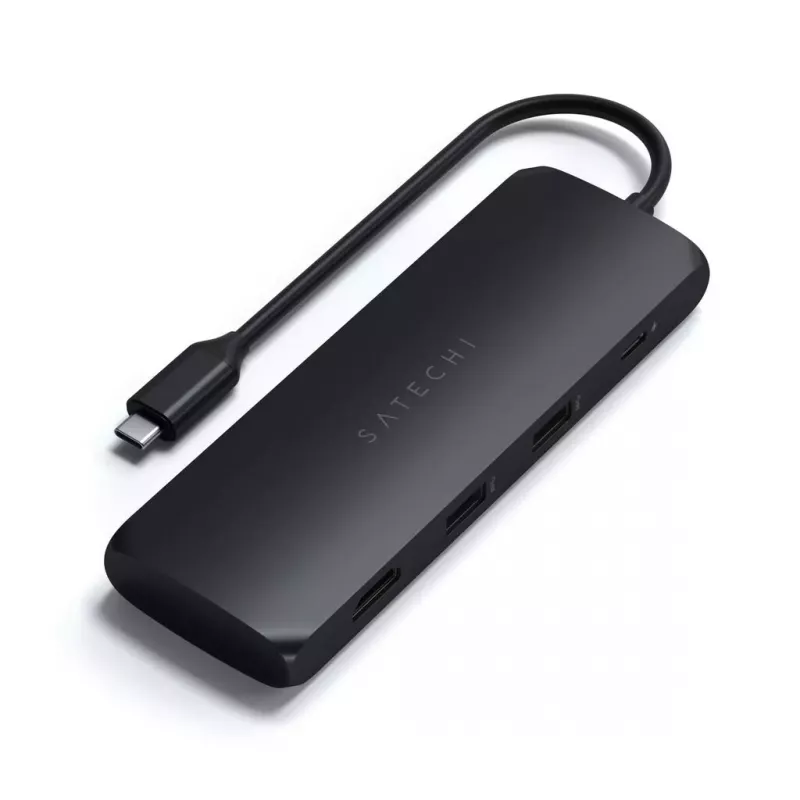 Satechi ST-UCHSEK adaptador multiportas híbrido USB-C com caixa para SSD, HDMI, preto