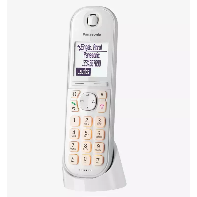 Panasonic KX-TGQ200GW telefone digital sem fios DECT, branco