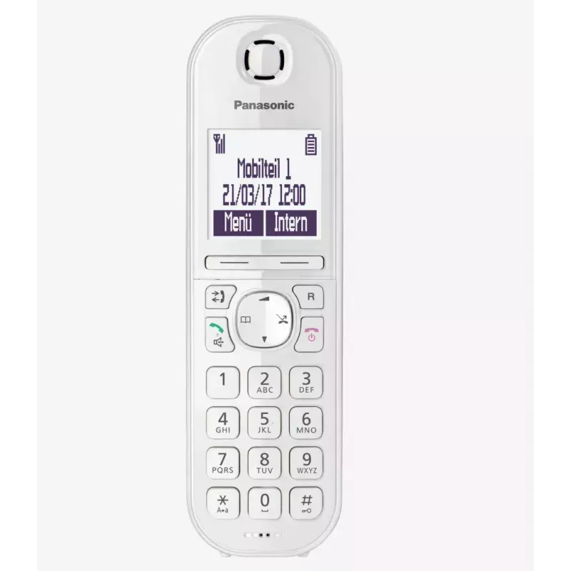 Panasonic KX-TGQ200GW telefone digital sem fios DECT, branco