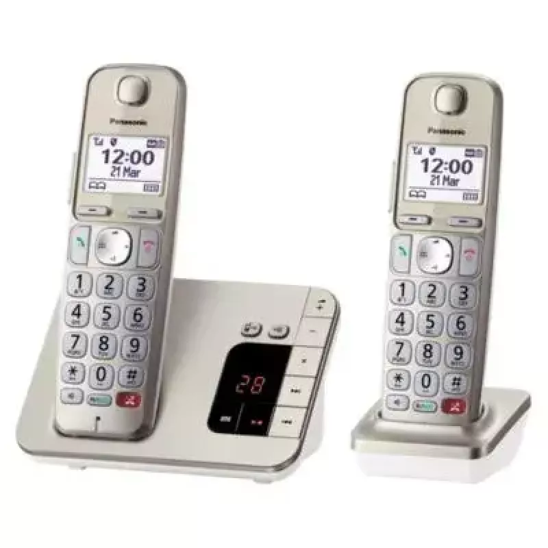 Telefone DECT Panasonic KX-TGE262GN com auscultador sem fios e identificação de chamadas