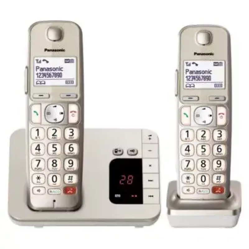 Telefone DECT Panasonic KX-TGE262GN com auscultador sem fios e identificação de chamadas