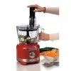 Robot de cozinha Ariete 1782 Gourmet Pro Moderna, multi-mill 3L, liquidificadora 2L, 2 velocidades + pulse, conjunto de lâminas + disco de aço inoxidável, acessório para sumo, vermelho