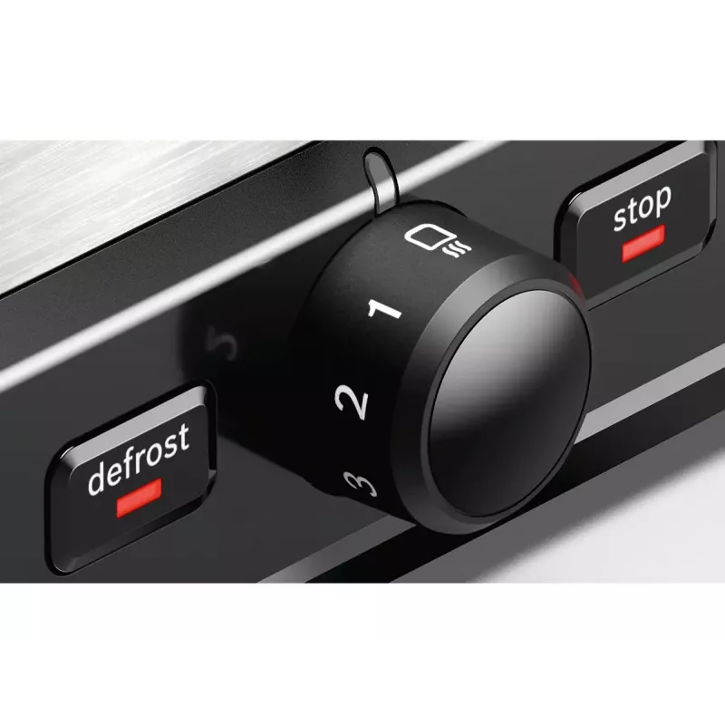 Torradeira Bosch TAT5P420 2 fatias 970 W preto, aço inoxidável