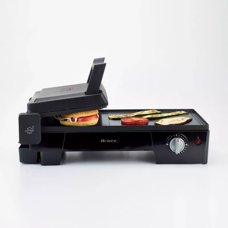 Ariete 1916 MultiGrill 3 in 1 grelhador de contacto, churrasco, temperatura regulável, 2400 W, preto
