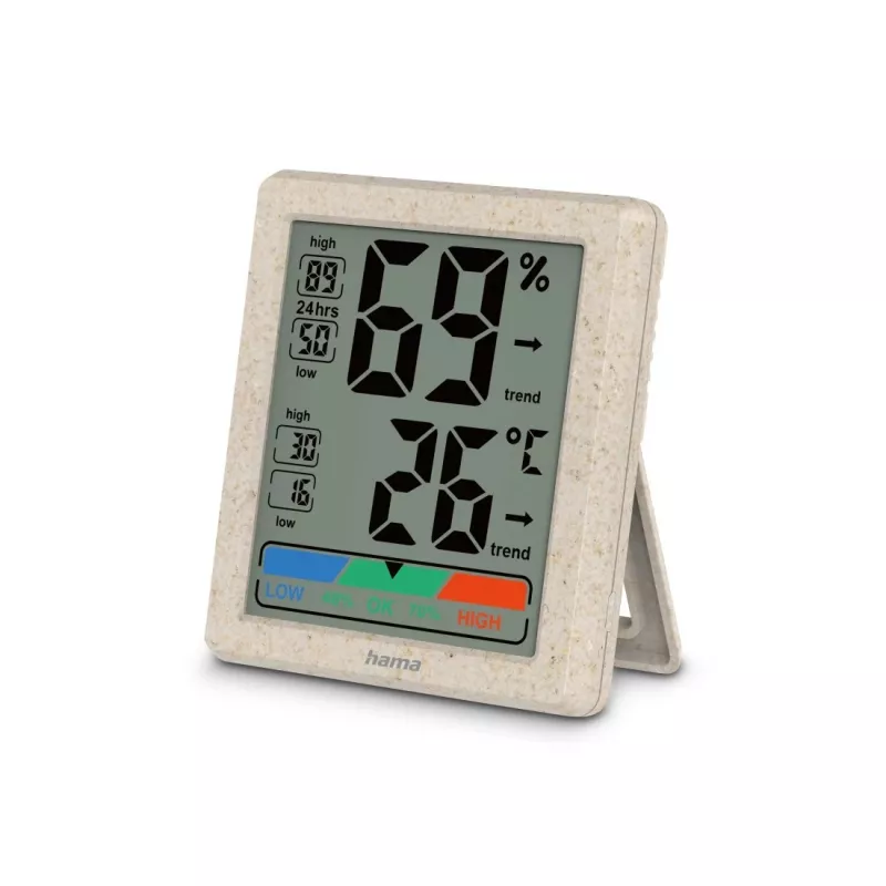 Sensor de temperatura e humidade interior Hama Ponza de pé, pilha AAA