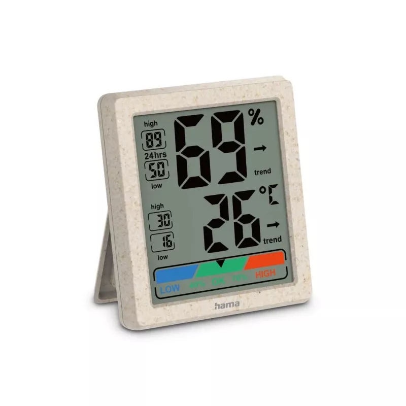 Sensor de temperatura e humidade interior Hama Ponza de pé, pilha AAA