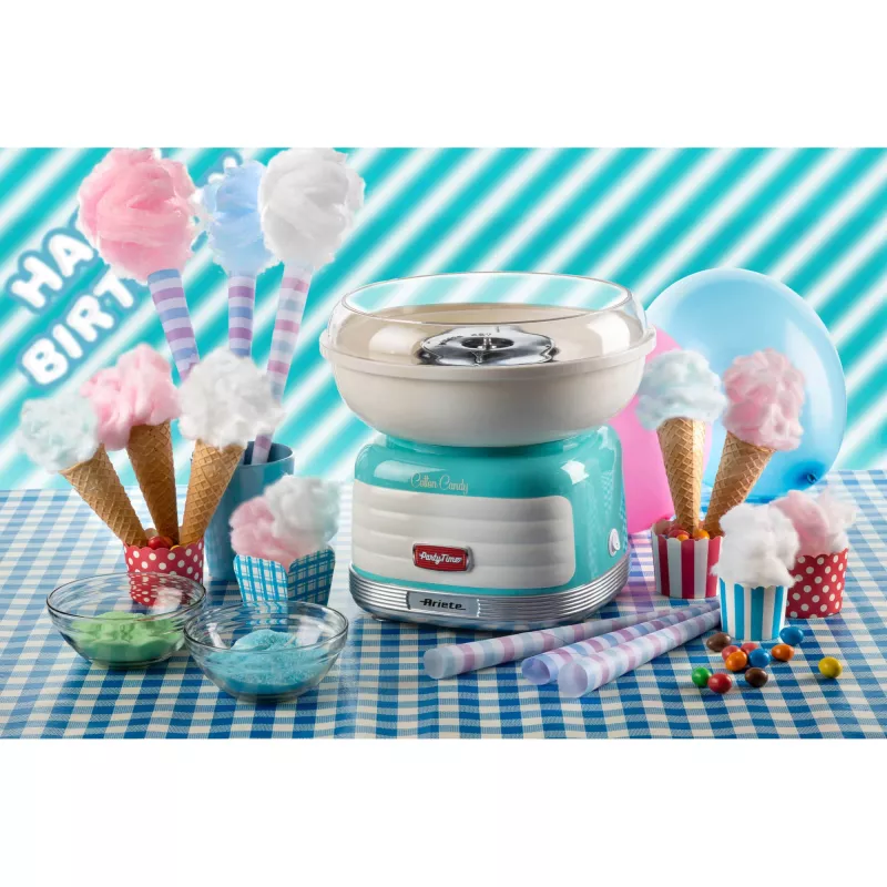 Máquina de algodão-doce Ariete 2973/01 azul prateado branco
