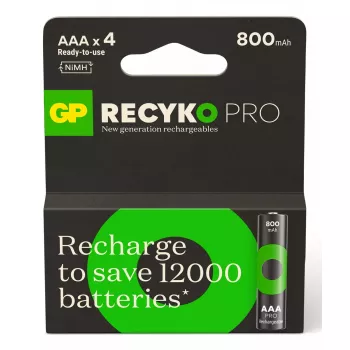 Bateria recarregável GP Batterien ReCyko Pro GPRCP80AAA174C4 AAA NiMH 14g