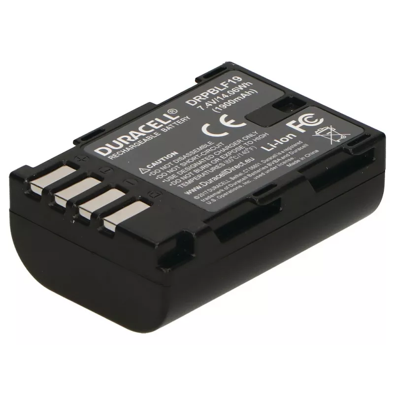 Bateria de câmara Duracell - substitui bateria Panasonic DMW-BLF19E
