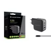 Carregador Conceptronic 3 portas 67W GaN USB PD com cabo de carregamento USB-C, USB-C x 2, USB-A x 1, QC 3.0, PPS