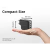 Carregador Conceptronic 3 portas 67W GaN USB PD com cabo de carregamento USB-C, USB-C x 2, USB-A x 1, QC 3.0, PPS