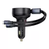 Carregador de automóvel Baseus Enjoyment Pro 60W cabo USB