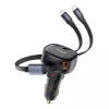 Carregador de automóvel Baseus Enjoyment Pro 60W cabo USB
