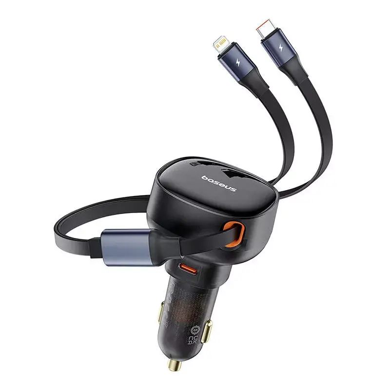 Carregador de automóvel Baseus Enjoyment Pro 60W cabo USB