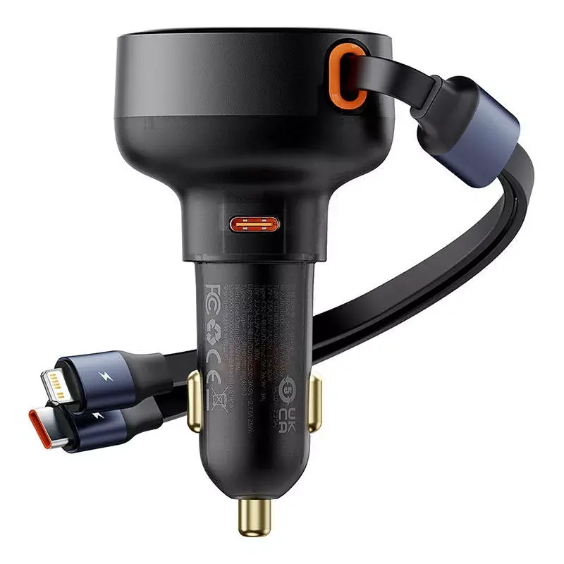 Carregador de automóvel Baseus Enjoyment Pro 60W cabo USB