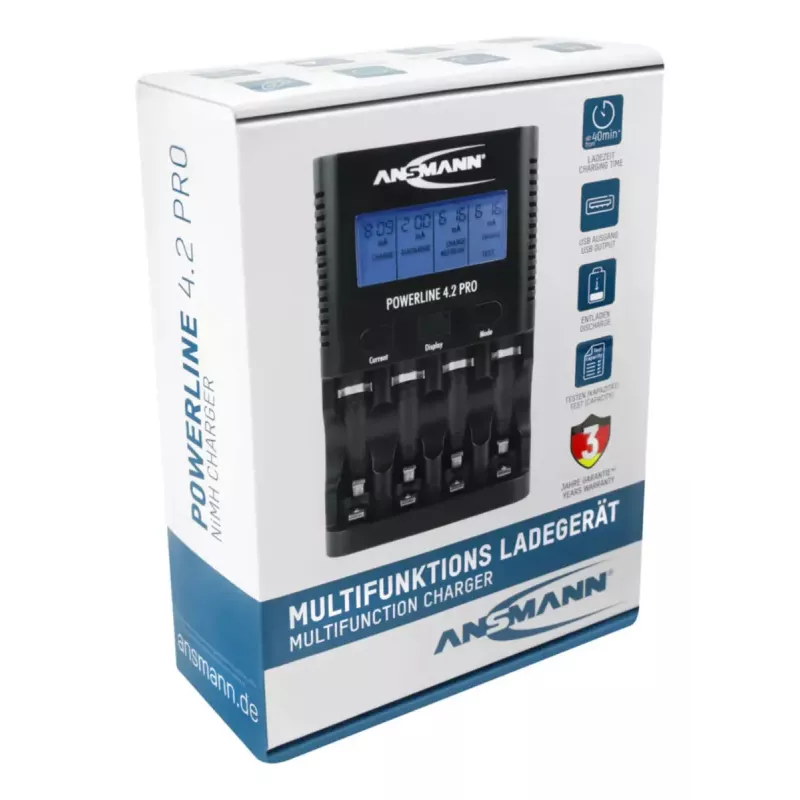 Carregador de bateria Ansmann Powerline 4.2 Pro