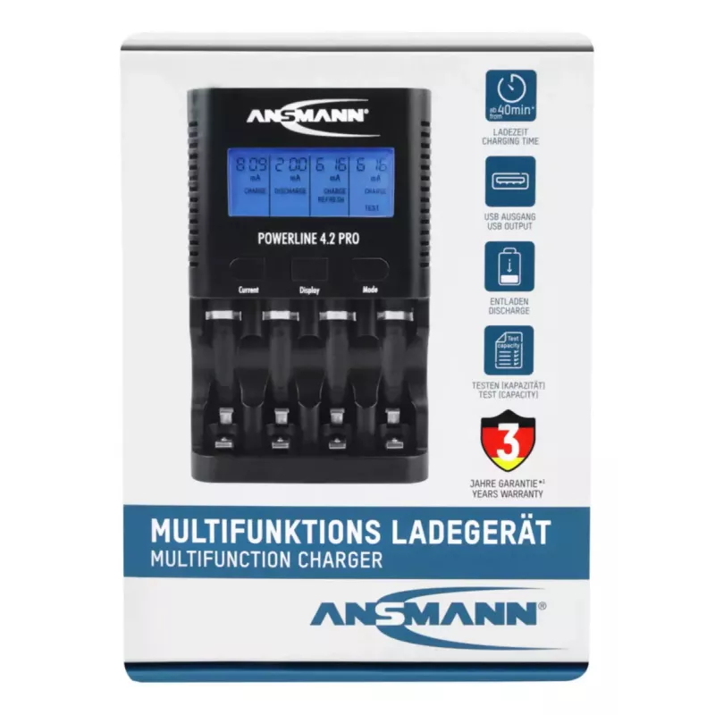 Carregador de bateria Ansmann Powerline 4.2 Pro