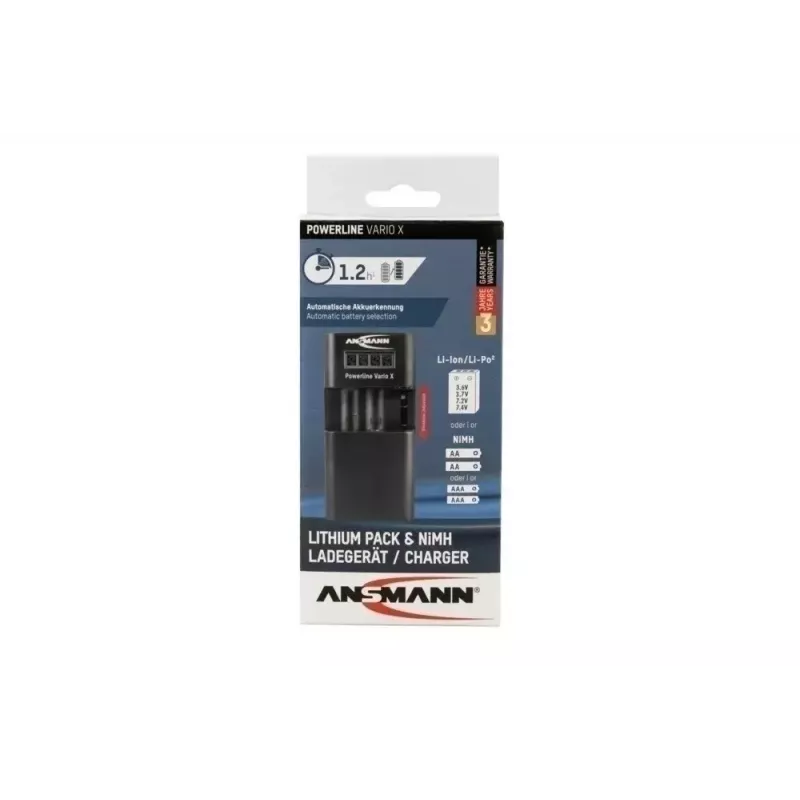 Carregador de bateria Ansmann Powerline Vario X USB