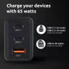 Fonte de alimentação Intenso W65ACC conectores USB-A e USB-C preto