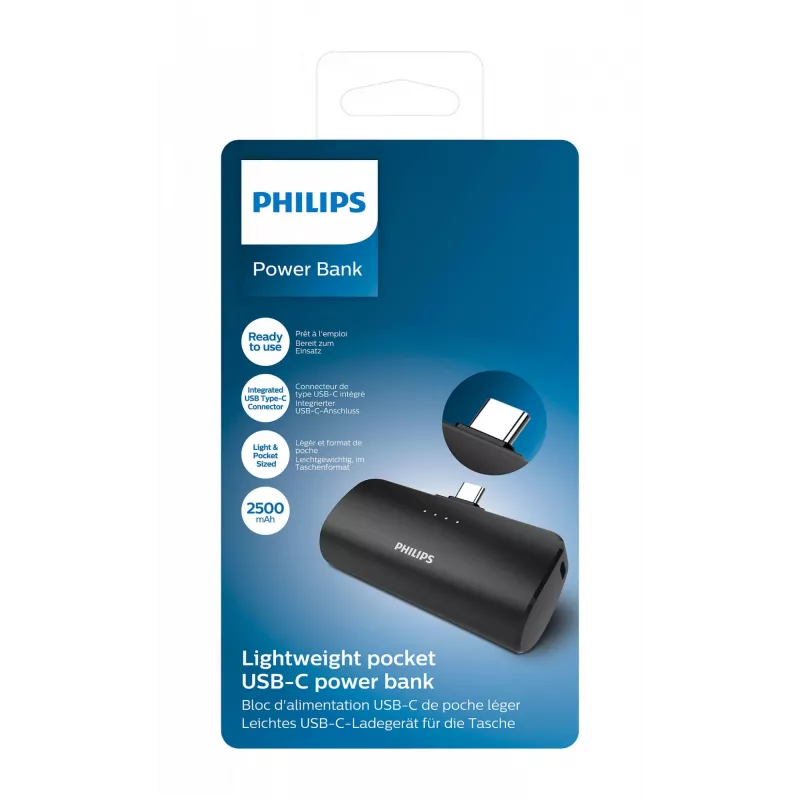 Philips DLP2510C mini power bank 2500 mAh, USB-C