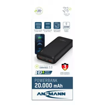 Powerbank portátil Ansmann PB320PD 20000 mAh