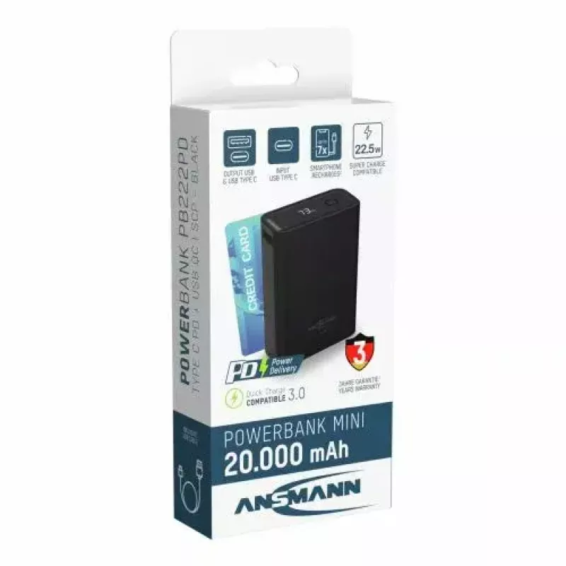 Bateria portátil Ansmann PB222PD 20000 mAh