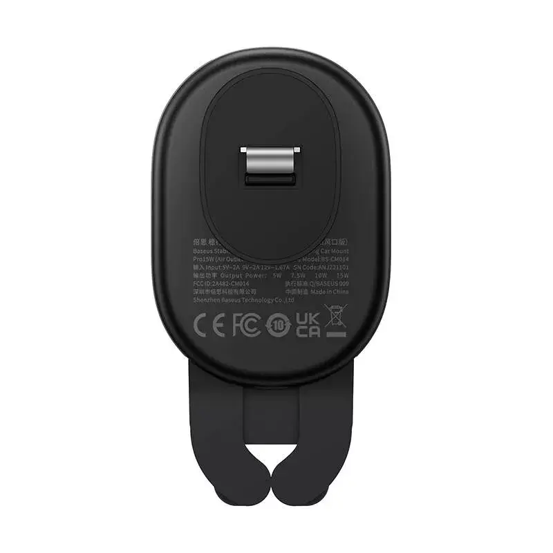 Suporte de carregamento sem fios para automóvel Baseus Pro 15W SUWX030001 preto – suporte para telemóvel de automóvel com carregamento sem fios 15W