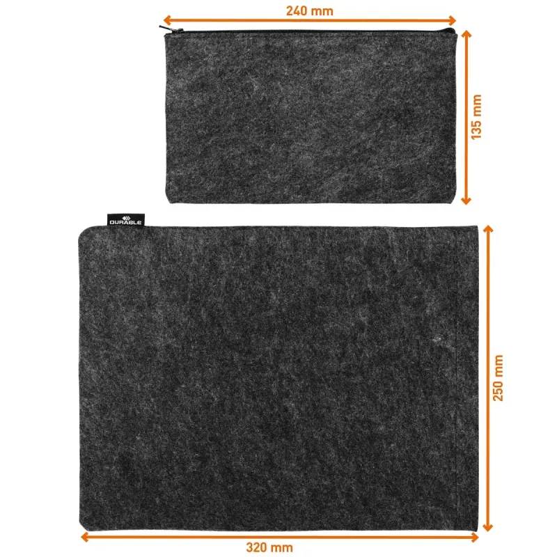 Capa Durable Effect 33 cm 13 polegadas antracite 1 bolso frontal cor única