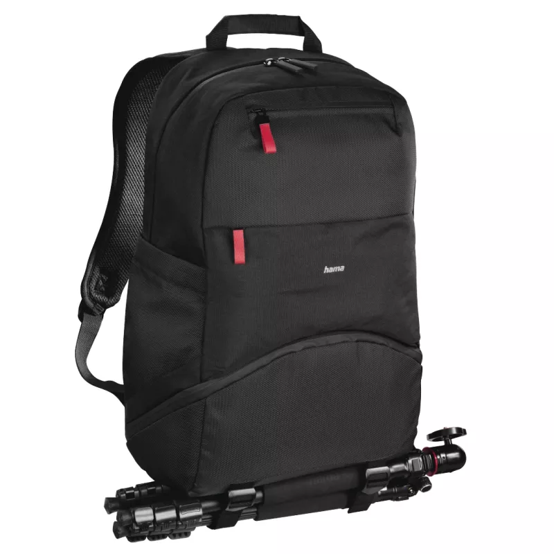 Mochila Hama Matera preta, correia de ombro para todas as marcas