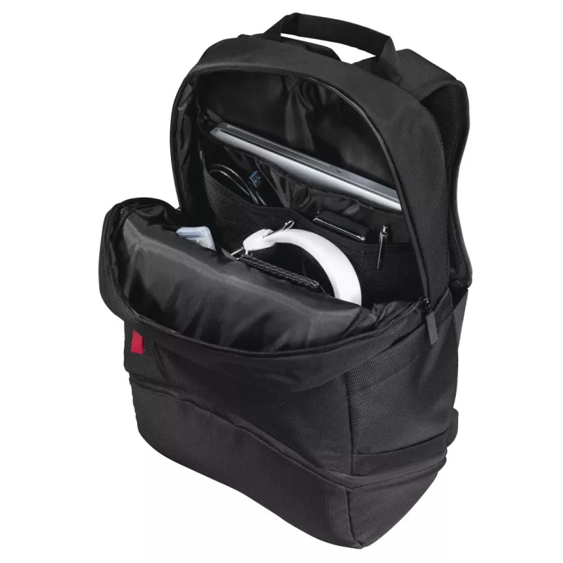 Mochila Hama Matera preta, correia de ombro para todas as marcas