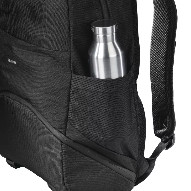 Mochila Hama Matera preta, correia de ombro para todas as marcas