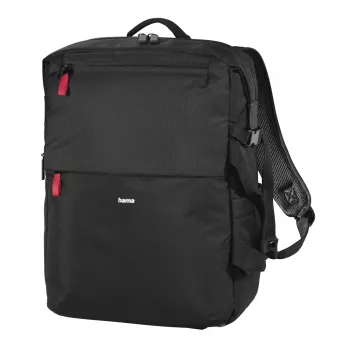 Mochila Hama Matera preta, correia de ombro compatível com qualquer marca