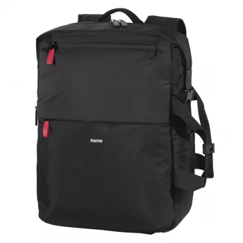 Mochila Hama Matera preta, correia de ombro compatível com qualquer marca