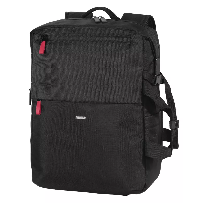 Mochila Hama Matera preta, correia de ombro compatível com qualquer marca