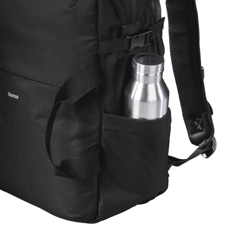 Mochila Hama Matera preta, correia de ombro compatível com qualquer marca