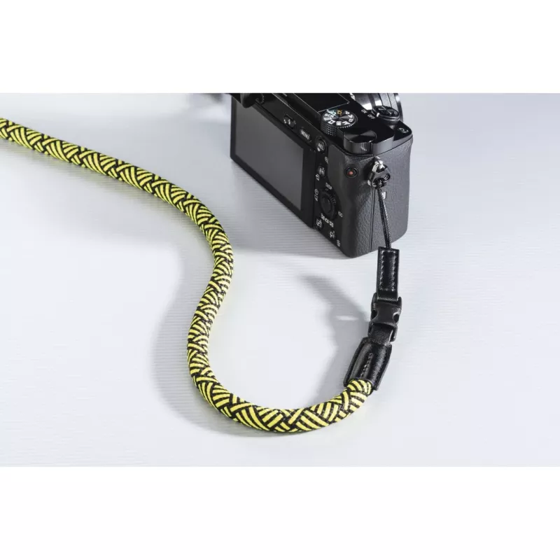 Correia Hama Braid 120 para câmara digital em nylon preta e amarela