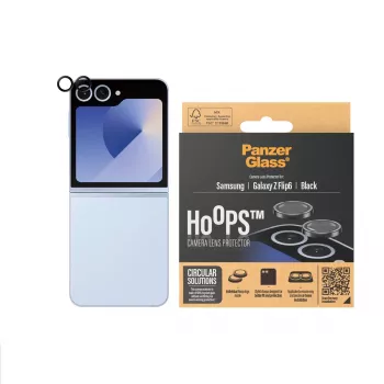 Proteção de lente de câmara PanzerGlass ® Hoops® preta Samsung Galaxy Z Flip6