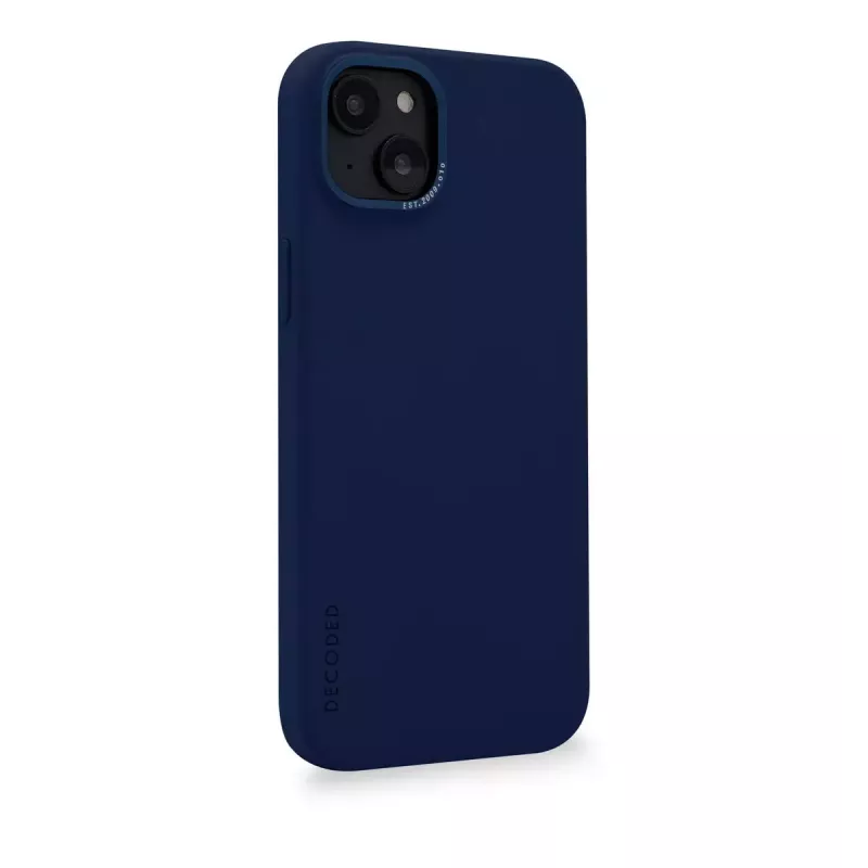 Decoded D23IPO14MBCS9NE capa traseira de silicone antimicrobiano MagSafe para iPhone 14 Plus, Navy Peony