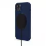 Decoded D23IPO14MBCS9NE capa traseira de silicone antimicrobiano MagSafe para iPhone 14 Plus, Navy Peony