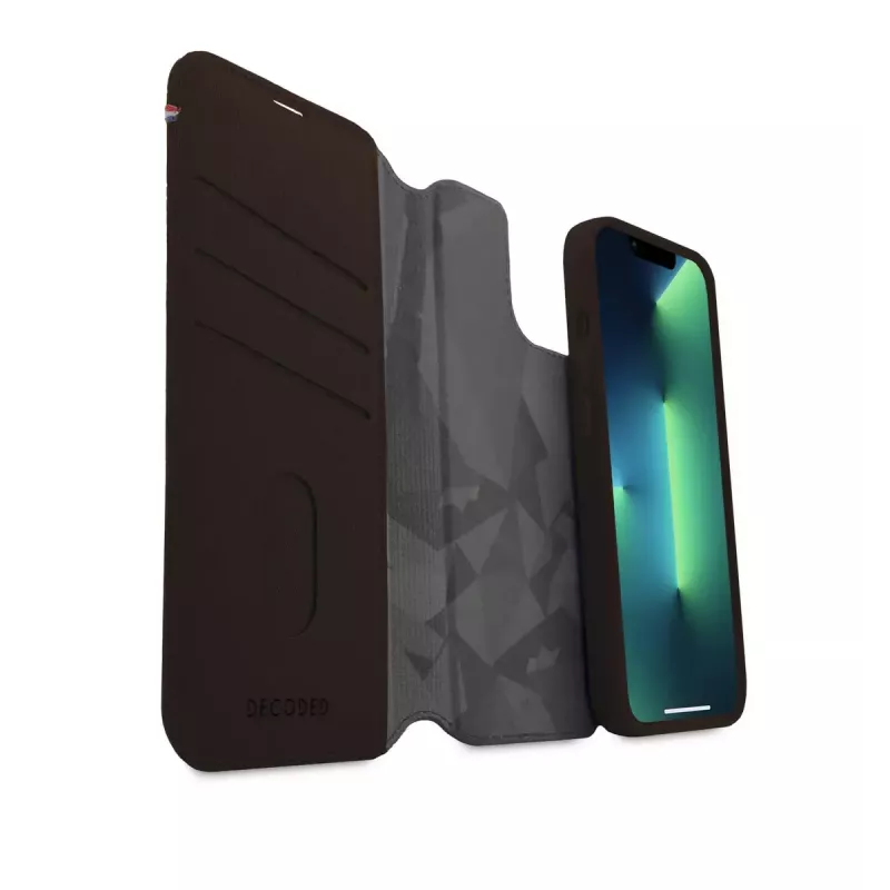 Capa-carteira Decoded iPhone 14 Plus castanha 6,7