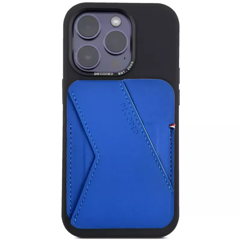Carteira com suporte para cartões Decoded D24MSCS1GB azul em silicone