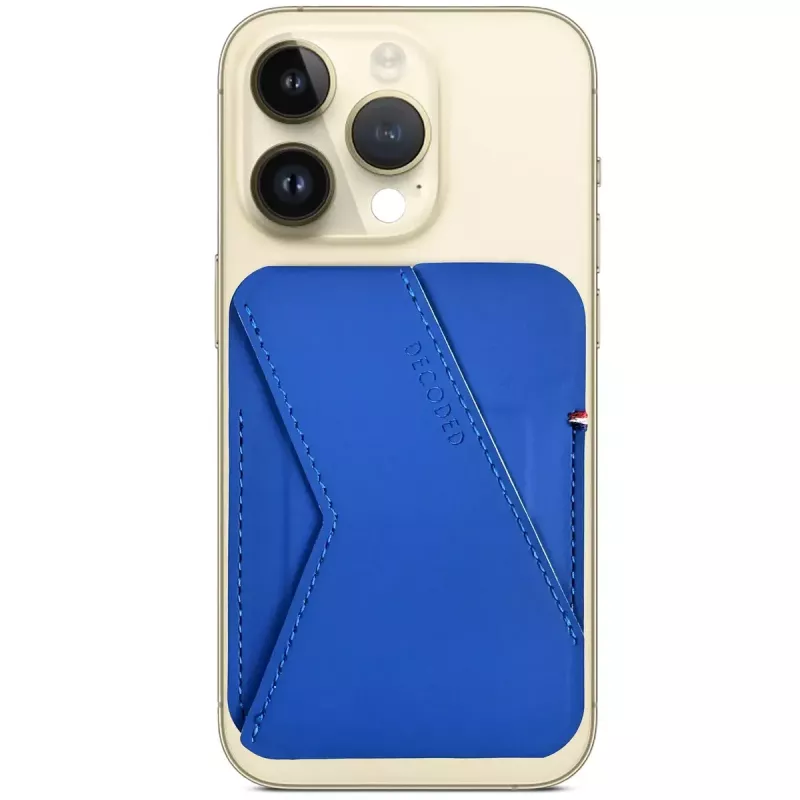 Carteira com suporte para cartões Decoded D24MSCS1GB azul em silicone